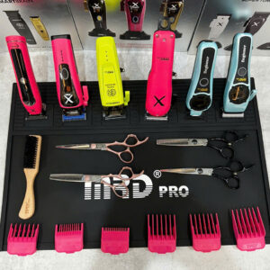 Professional Heat & Water Resistant Barber Mat & Station Organizer with Non-Slip Grip