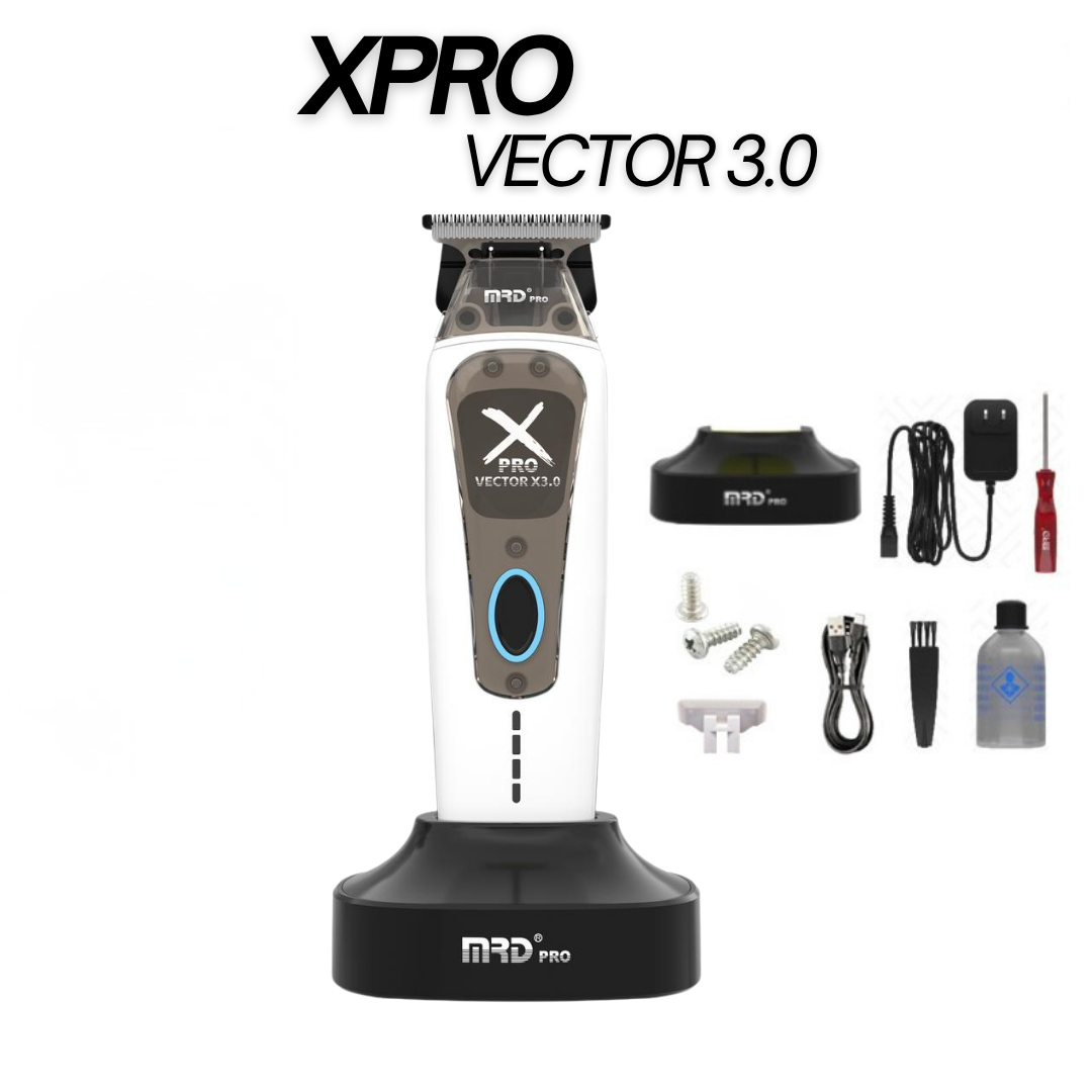 XPRO GMT-999C-WHITE-Vector X3.0 Hair Clipper – Powerful Motor 9,500–13,000 RPM - Image 7