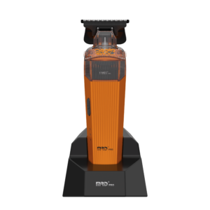 MRD PRO Trimmer CYBORG-ORANGE-Professional Cordless Zero Gapped T-Blade Hair Trimmer - 7200RPM BLPU Motor, DLC Blade & 180 Min Battery