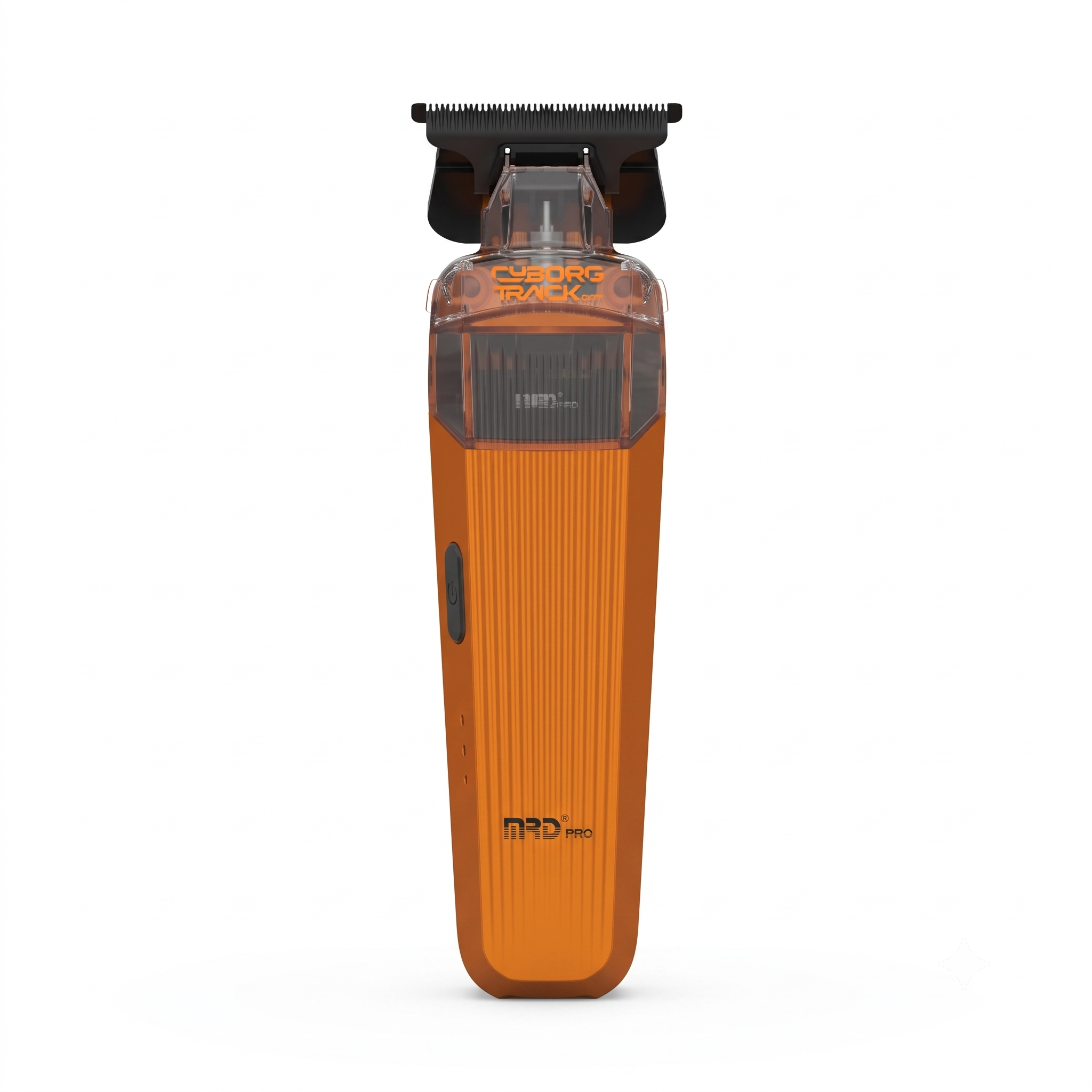 MRD PRO Trimmer CYBORG-ORANGE-Professional Cordless Zero Gapped T-Blade Hair Trimmer - 7200RPM BLPU Motor, DLC Blade & 180 Min Battery - Image 2